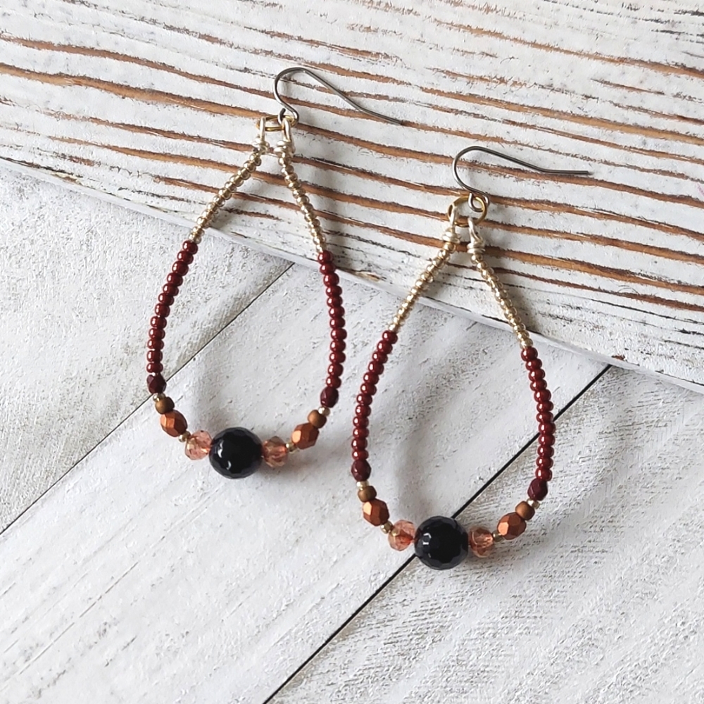 Artisan Jewelry Collection - Raza Beaded Teardrop Earrings